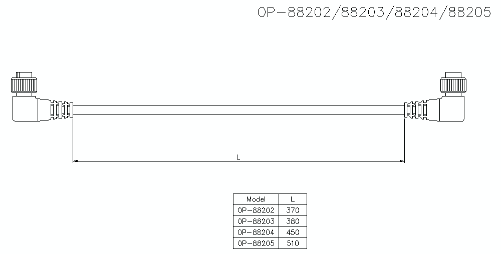 OP-88202/3/4/5 Dimension