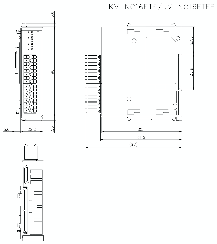 KV-NC16ETE/ETPE Dimension