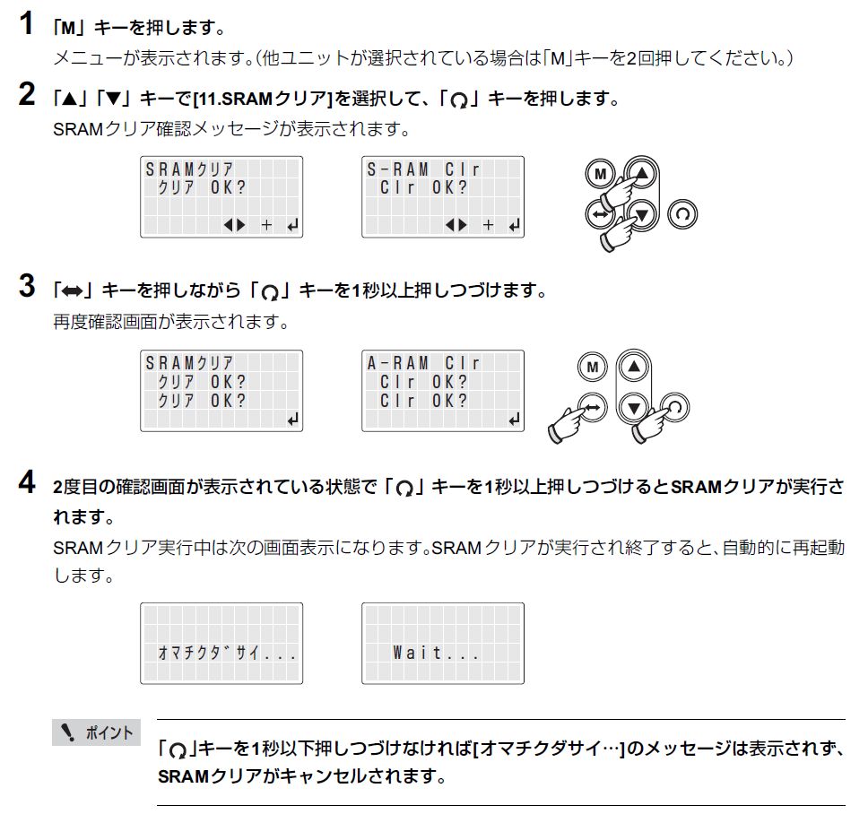 エラー84「SRAMクリア シテクダサイ」 KV-5500/5000/3000 | 制御機器